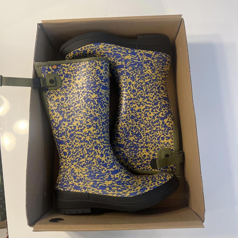 Bogs Women's Sz 10 Rain Amanda II TL SP 'Olive Multi' 72964-302 Boot Waterproof - Picture 5 of 9